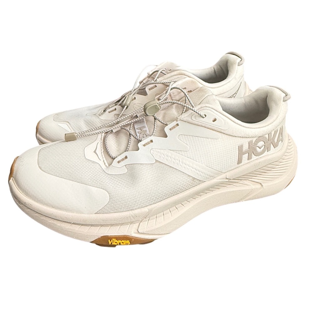 Hoka Transport Eggnog Men 9.5 Women 11 Walking Shoes 1123154 EEGG Vibram